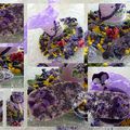 Bâtons glacés myrtille et violette, incrustation de pensée + Défi ARC-EN-CIEL couleur violette