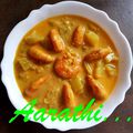 Zucchini Prawn Temperado -Goan Curry 