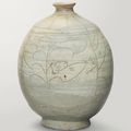 A Buncheong slip-decorated stoneware bottle, Joseon Dynasty, 15th-16th century