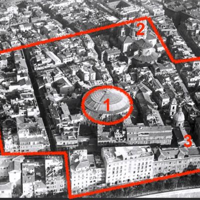 Rome disparue (6/27). Campo Marzio (IV-1) – Le Teatro Augusteo et la Piazza Augusto Imperatore.