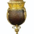Noix de coco montée en laiton doré. Probablement Augsbourg, vers 1610