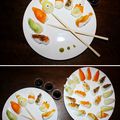 Nigiris sushis végétariens 