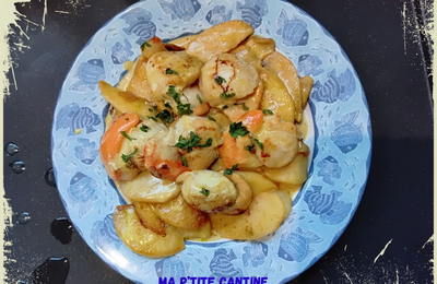 Noix de Saint Jacques au curry vert et aux pommes 