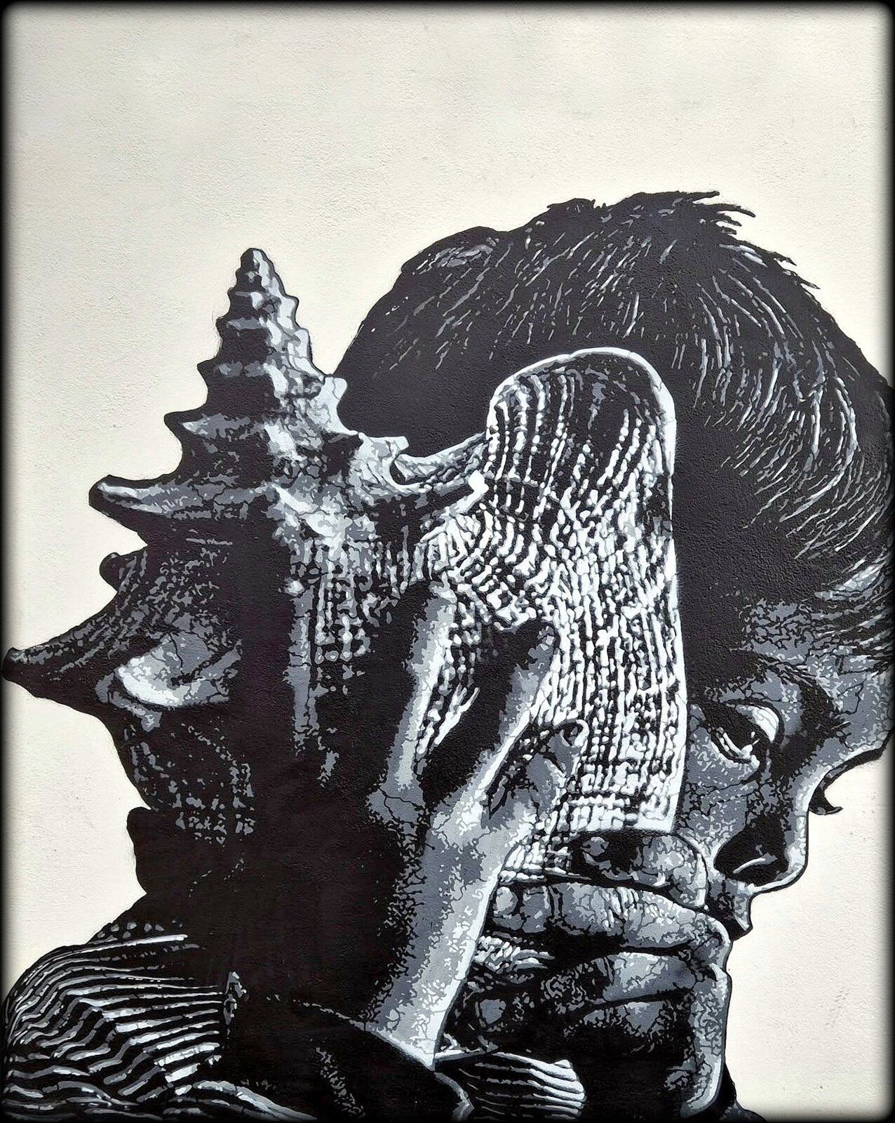 BERNARD PERROY, JEF AEROSOL, ENFANCE, FRATERNITE, OCEAN, COQUILLAGE, SONGES