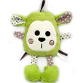 Doudou mouton vert marron