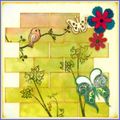 Une carte oiseaux et papillons