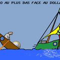 L'euro au plus bas face au dollar . .