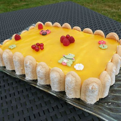 Bavarois peches et chocolat