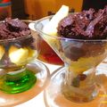 Fruits poêlés au Miel, Glace au Cacao