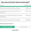 Aux urnes Citoyens! - Résultats: Que devrait faire Karine Nomade?