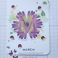 DIY Project life card: little sunshines calendar March