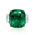 A 22.01 Carat Colombian Emerald and Diamond Ring