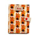 Maneki Neko Protège Carnet de Santé/Passeport pour Chats Nom Brodé