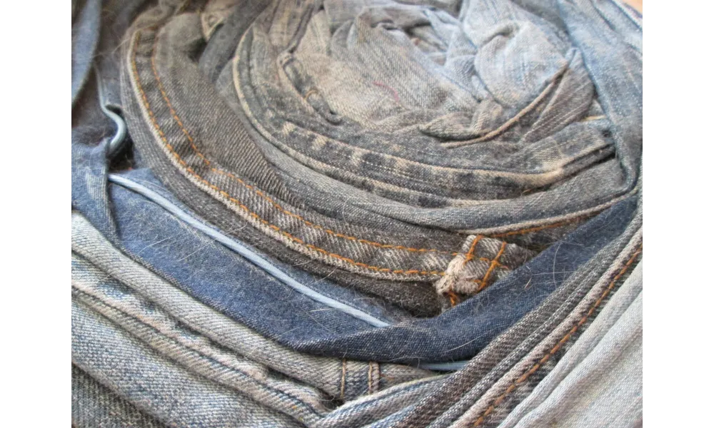 pouf en jeans