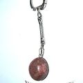 PORTE-CLES RHODONITE 1 