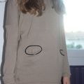 le pull beige de noir de mon hirondelle