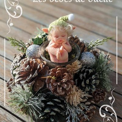 couronne verte et lutin de noel (32€)