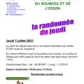 RANDONNNEE DU JEUDI 1 JUILLET 2021