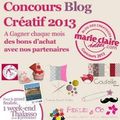 Chez NaDeGe au Concours Blog créatif 2013 Marie Claire Idées
