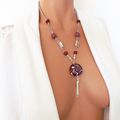 Collier rouge bordeaux, original et raffiné !