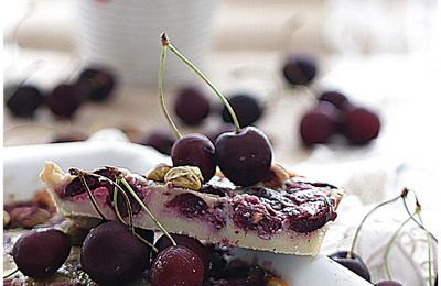 Clafoutis cerises, pistaches.....une recette trop savoureuse!