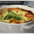 Flans de saumon et courgette au fromage blanc.