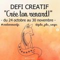 Défi créatif - crée ton renard du 24 octobre au 30 novembre 2022