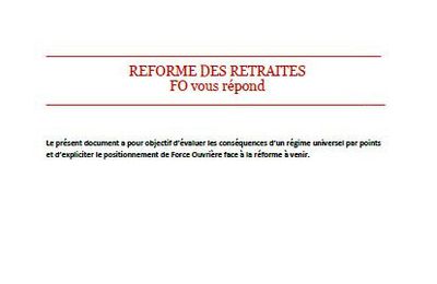 Réformes des retraites : informations / grève à compter du 5 décembre 2019