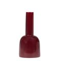 A red glass mallet-shaped vase, Guangxu incised four-character mark and of the period (1875-1908)