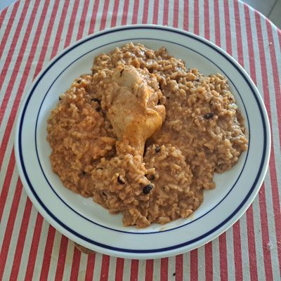 Risotto crémeux aux champignons et à l’ail noir