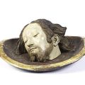 A South German 17th century polychrome decorated model of the head of Saint John the Baptist
