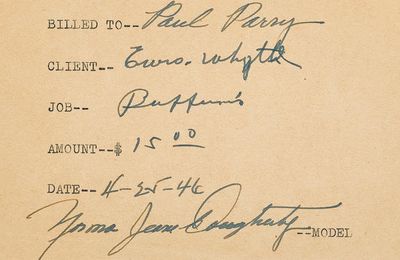 25/04/1946 - Contrat photos Paul Parry