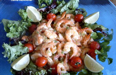 Salade en Chaud Froid de Gambas au Daiquiri