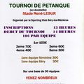 TOURNOI DE PETANQUE DU 10 MAI