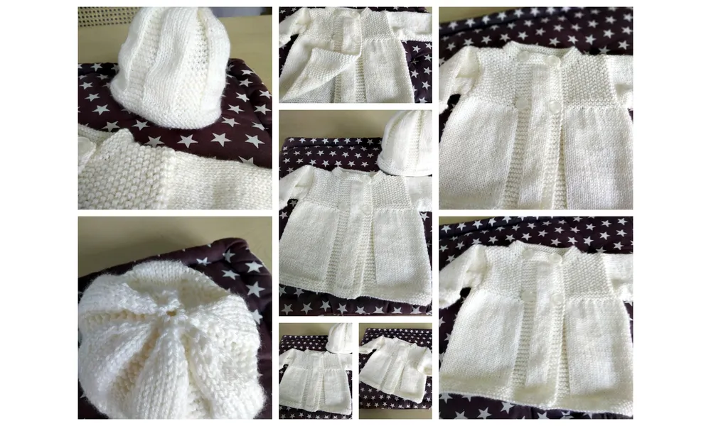Veste bébé et bonnet assorti