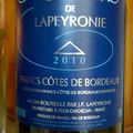 Francs-Côtes de Bordeaux : l'Eden de Lapeyronie 2010 et Fronsac : Château Fontenil 2005
