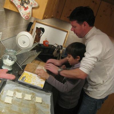 Sablés trempés au chocolat
