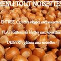 Menu TOUT NOISETTES