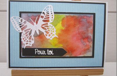 CARTE PAPILLON AQUARELLEE