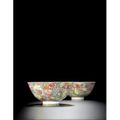 A superb pair of 'famille rose' mille-fleurs bowls, marks and period of Yongzheng