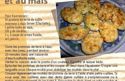 Pommes de terre gratinées au maïs et cheddar