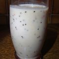 SMOOTHIE BANANE KIWI FRAMBOISE BOISSON AMANDES CARAMEL SALE