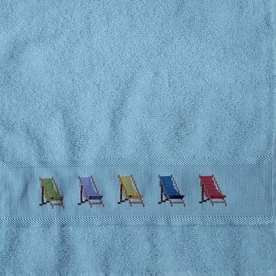 Serviettes invité brodées