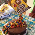 gravity cake m&m's