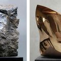 Deux sculptures , Un bronze et une pierre, à la Galerie 'En Passant...' à Berlin qui est la galerie de Rémy Mouton pour ses expo
