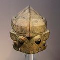 Bronze 'taotie' helmet, Shang Dynasty (16th-11th century BC)