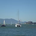 Baie et vue sur Alcatraz depuis l'America's Cup Village