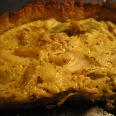 Tarte au thon et poireaux