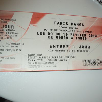 Entrée pour Paris Manga
