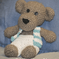 ourson au crochet et son gilet (little teddy bear and sweater)